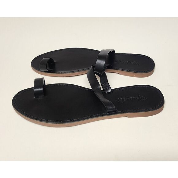 Madewell The Boardwalk Double Strap Slide Sandal Black Size 7.5 - Picture 4 of 8